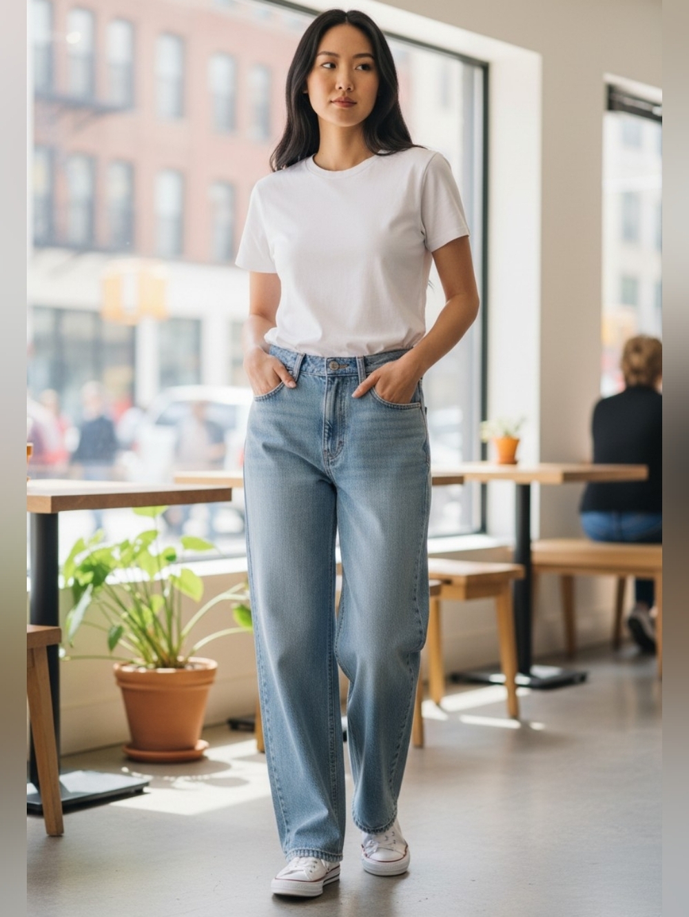 Aritzia Denim Forum The Marlo High Rise Loose Jeans In Light Wash Size 24